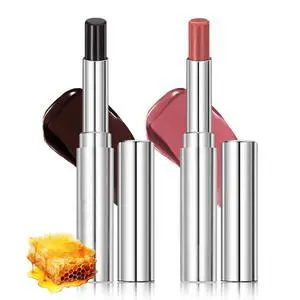 2PCS -Pink Honey Lipstick, Moisturizing Lip Color, Nourishing Lip Balm, Honey Noir Lipstick Suitable for All Skin Tones, Natural Lip Care, Long-Lasting Non-Sticky 2PCS -Pink Honey Lipstick, Moisturizing Lip Color, Nourishing Lip Balm, Honey Noir Lipstick Suitable for All Skin Tones, Natural Lip Care, Long-Lasting Non-Sticky
