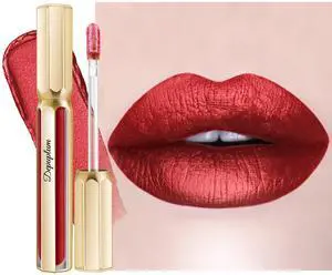 Dark Red Lipsticks for Women Metallic Glitter Long Lasting Lipstick | Red Metal Shine Shimmer Lip Gloss Waterproof Lipsticks Full Coverage Lip Color,DP104 Impassion Dark Red Lipsticks for Women Metallic Glitter Long Lasting Lipstick | Red Metal Shine Shimmer Lip Gloss Waterproof Lipsticks Full Coverage Lip Color,DP104 Impassion