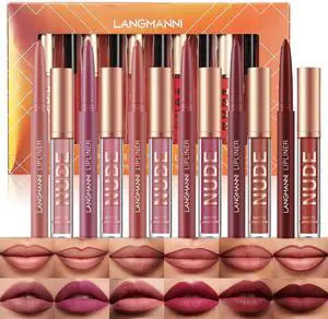 12Pcs Lip Makeup Set, 6 Lip Liners + 6 Matte Lipsticks, Rich ColorA | Includes 6 smooth lip liners and 6 creamy matte lipsticks in rich shades for long-lasting daily or party makeup. 12Pcs Lip Makeup Set, 6 Lip Liners + 6 Matte Lipsticks, Rich ColorA | Includes 6 smooth lip liners and 6 creamy matte lipsticks in rich shades for long-lasting daily or party makeup.