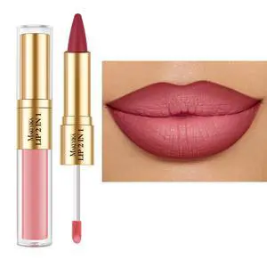 Dark Red Lip Liner Pink Matte Liquid Lipstick Combo | 2in1 Long Lasting Lipsticks for Ombre Lips Waterproof Lipliner Lip Stick for Halloween Cruelty Free, Dark Red Lip Liner Pink Matte Liquid Lipstick Combo | 2in1 Long Lasting Lipsticks for Ombre Lips Waterproof Lipliner Lip Stick for Halloween Cruelty Free,