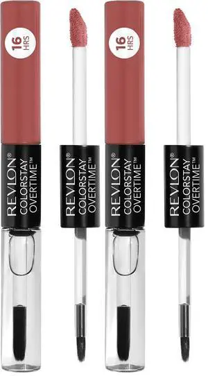 Liquid Lipstick with Clear Lip Gloss, Overtime , Dual Ended with Vitamin E, 360 Endless Spice, 0.07 Oz (Pack of 2) Liquid Lipstick with Clear Lip Gloss, Overtime , Dual Ended with Vitamin E, 360 Endless Spice, 0.07 Oz (Pack of 2)
