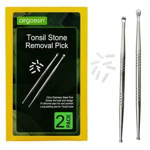 2pcs Tonsil Stone Removal Picks, Oral Cleaning Tools with 10 Silicone Tips | 12cm picks with 10 soft silicone tips, dual-end design, multi-purpose for tonsil crypt cleaning and ear wax removal 2pcs Tonsil Stone Removal Picks, Oral Cleaning Tools with 10 Silicone Tips | 12cm picks with 10 soft silicone tips, dual-end design, multi-purpose for tonsil crypt cleaning and ear wax removal