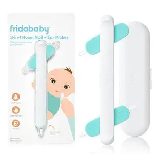 3-in-1 Nose, Nail + Ear Picker for Baby Grooming | By the Makers of the SnotSucker, Safely Clean Baby's Boogers, Ear Wax & More 3-in-1 Nose, Nail + Ear Picker for Baby Grooming | By the Makers of the SnotSucker, Safely Clean Baby's Boogers, Ear Wax & More