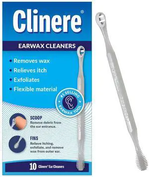 Ear Cleaners, Gentle Ear Cleaning and Ear Wax Removal Tool, Itch Relief, Exfoliates, 10 Count Ear Cleaners, Gentle Ear Cleaning and Ear Wax Removal Tool, Itch Relief, Exfoliates, 10 Count