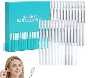 Sticky Cleaning Ear Stick, Gentle Reusable Soft Spiral Head Adhesive Ear Pick for Safe Ear Cleaning, with Gentle Removal Stick for All Ages (5mm-24 pcs) Sticky Cleaning Ear Stick, Gentle Reusable Soft Spiral Head Adhesive Ear Pick for Safe Ear Cleaning, with Gentle Removal Stick for All Ages (5mm-24 pcs)