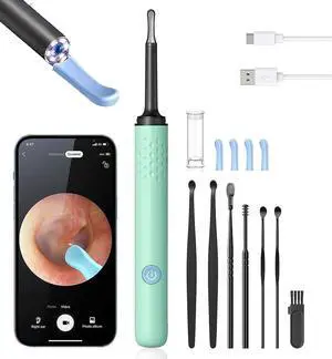 Ear Wax Removal, Ear Cleaner with Camera and Light, Ear Wax Removal Kit, Ear Wax Removal Tool Camera with 1080P, Ear Cleaning Kit with Spoons Ear Wax Removal, Ear Cleaner with Camera and Light, Ear Wax Removal Kit, Ear Wax Removal Tool Camera with 1080P, Ear Cleaning Kit with Spoons