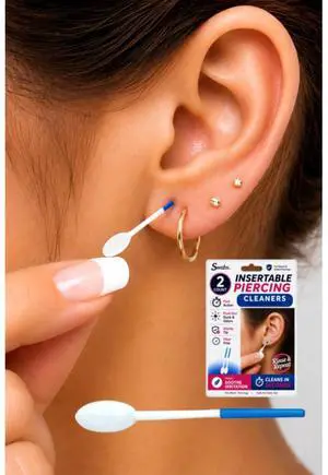 Piercing Ear Hole Cleaner Inserts Ear Hole Cleaner with Sturdy Tip for Multiple Piercings - Rinse & Repeat - Pierced Ear Nose and Body Piercings - 2 Count Piercing Ear Hole Cleaner Inserts Ear Hole Cleaner with Sturdy Tip for Multiple Piercings - Rinse & Repeat - Pierced Ear Nose and Body Piercings - 2 Count