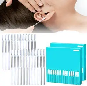 48 Pcs Earwax Removal Adhesive Swabs, Silicone Ear Wax Removal Tool | Gentle & Safe Sticky Ear Cleaner Stick for All Ages, Large Reusable Ear Cleaning Kit with Dust-Proof Case (L) 48 Pcs Earwax Removal Adhesive Swabs, Silicone Ear Wax Removal Tool | Gentle & Safe Sticky Ear Cleaner Stick for All Ages, Large Reusable Ear Cleaning Kit with Dust-Proof Case (L)