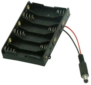 1PCS 6XAA 6xAA 6*AA 9V Holder Box Case Wire DC 5.5*2.1mm Plug For Moudle