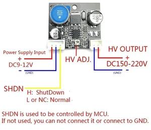 1PCS DC 5V-12V to 170V 150V-220V Glow tube High Voltage Boost DC Power Module Board For 1PCS DC 5V-12V to 170V 150V-220V Glow tube High Voltage Boost DC Power Module Board For