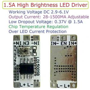 28-1500mA Output Current High Brightness LED Constant Current Driver Board for Flashlight Headlights Emergency Lights Module 28-1500mA Output Current High Brightness LED Constant Current Driver Board for Flashlight Headlights Emergency Lights Module