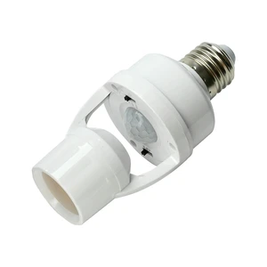 E27 Plug Socket Switch Base AC 100-240V 360 Degrees Induction Motion Sensor infrared Human LED Bulb light Lamp Head E27 Plug Socket Switch Base AC 100-240V 360 Degrees Induction Motion Sensor infrared Human LED Bulb light Lamp Head