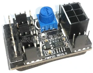 Chassis Fan PWM Hub Speed Controller High Power Support DC12V 3PIN/4PIN Desktop Computer Cooling Fans Splitter PCI-E X1 X16 Slot Chassis Fan PWM Hub Speed Controller High Power Support DC12V 3PIN/4PIN Desktop Computer Cooling Fans Splitter PCI-E X1 X16 Slot