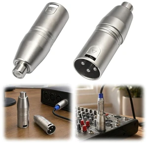RCA Female to XLR Male Adapter 3-Pin Balanced Nickel-Plated l Audio for Mixer Amplifier Active Speaker Recorder 2PCS RCA Female to XLR Male Adapter 3-Pin Balanced Nickel-Plated l Audio for Mixer Amplifier Active Speaker Recorder 2PCS