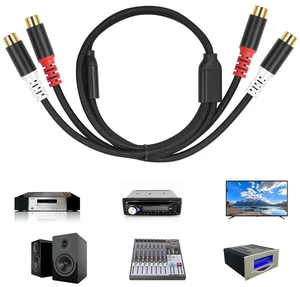 2 RCA Coupler Cable 0.8 Meters Dual 2RCA Female To Female Audio Cable Double RCA Extension Cord Hi-Fi System Accessories 2 RCA Coupler Cable 0.8 Meters Dual 2RCA Female To Female Audio Cable Double RCA Extension Cord Hi-Fi System Accessories