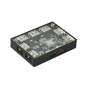 1 to 7 Port USB 2.0 Hub USB Expansion Module With Power Supply Rechargeable Type C Power Supply Port Extender 1 to 7 Port USB 2.0 Hub USB Expansion Module With Power Supply Rechargeable Type C Power Supply Port Extender