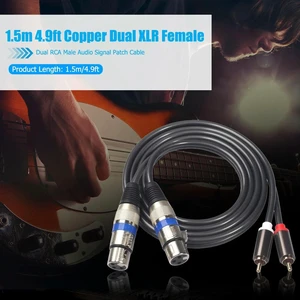Dual RCA to Dual XLR 3Pin Female Audio Adapter Cable l Gold-plated Wire Cord Dual RCA to Dual XLR 3Pin Female Audio Adapter Cable l Gold-plated Wire Cord