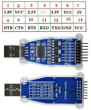 FTDI USB to 1.8V 2.5V 3.3V 5V TTL UART Switch Serial Adapter Module Support Win7/8/10/Android/Mac os FTDI USB to 1.8V 2.5V 3.3V 5V TTL UART Switch Serial Adapter Module Support Win7/8/10/Android/Mac os