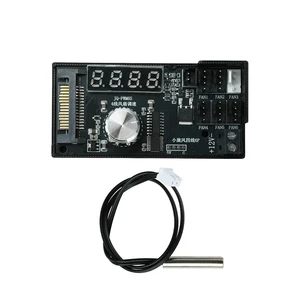 DC 12V 5A 6 Channel 4 Wire PWM Fan Controller SATA Power Interface Stepless Speed Regulation Manual Temperature Control DC 12V 5A 6 Channel 4 Wire PWM Fan Controller SATA Power Interface Stepless Speed Regulation Manual Temperature Control