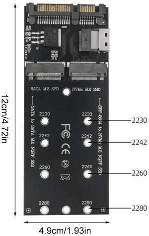 22Pin SATA To M2 Adapter NVME M2 SSD Adapter SFF-8654 To M2 NVME SSD Converter for Mainboard for SSD 2230/2242/2260 2280 22Pin SATA To M2 Adapter NVME M2 SSD Adapter SFF-8654 To M2 NVME SSD Converter for Mainboard for SSD 2230/2242/2260 2280