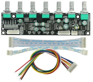 5.1 Preamplifier Tone independent Channel Volume + Bass Frequency Adjustment 6 Way For 5.1 Amplifier Module DIY DC12-24V 5.1 Preamplifier Tone independent Channel Volume + Bass Frequency Adjustment 6 Way For 5.1 Amplifier Module DIY DC12-24V