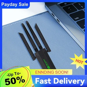 External Network Receiver Transmitter Dual Band 2.4-5.8Ghz Signal Reception Dongle 4 Antenna Dongle for Home Office External Network Receiver Transmitter Dual Band 2.4-5.8Ghz Signal Reception Dongle 4 Antenna Dongle for Home Office