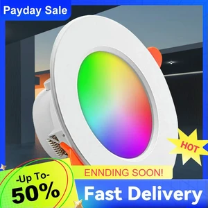 Recessed Round Light Energy-Saving LED Dimmable Downlight Bluetooth-compatible Mobile Phone Control for Alexa Google Home Recessed Round Light Energy-Saving LED Dimmable Downlight Bluetooth-compatible Mobile Phone Control for Alexa Google Home