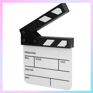Action Cut Board,Acrylic Film Clapboard Dry Erase Compact Size TV Film Movie Director Cut Action Scene Clap Board Action Cut Board,Acrylic Film Clapboard Dry Erase Compact Size TV Film Movie Director Cut Action Scene Clap Board