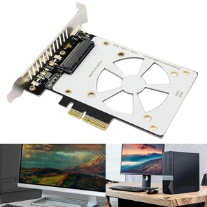 U.2 SFF-8639 To PCI-EX4 Expansion Card 4000MB/s SFF-8639 PCIe Adapter X4/X8/X16 Slot PCI-E GEN3 for U.2 NVME SSD U.2 SFF-8639 To PCI-EX4 Expansion Card 4000MB/s SFF-8639 PCIe Adapter X4/X8/X16 Slot PCI-E GEN3 for U.2 NVME SSD