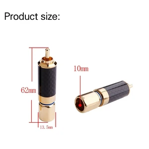 4 PCS HIFI RCA Plug Carbon Fiber 24K Gold-Plated RCA Jack Cable Connector Adapter 4 PCS HIFI RCA Plug Carbon Fiber 24K Gold-Plated RCA Jack Cable Connector Adapter