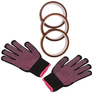 Heat Resistant Gloves And 3 Rolls 10Mm X33M 108Ft Heat Press Tape, Heat Proof Gloves Glove Thermal Tape Sublimation Tape Heat Resistant Gloves And 3 Rolls 10Mm X33M 108Ft Heat Press Tape, Heat Proof Gloves Glove Thermal Tape Sublimation Tape