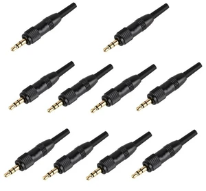 10Pcs 3.5Mm Stereo Screw Locking Audio Lock Connector For Sennheiser For Nady Audio2000s Mic Spare Plug Adapter 10Pcs 3.5Mm Stereo Screw Locking Audio Lock Connector For Sennheiser For Nady Audio2000s Mic Spare Plug Adapter