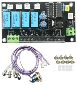 Stereo Amplifier Four Way HIFI DC AC Audio Switch Board Relay Control Select Amplifiers Amplificador Moudle For Board Stereo Amplifier Four Way HIFI DC AC Audio Switch Board Relay Control Select Amplifiers Amplificador Moudle For Board