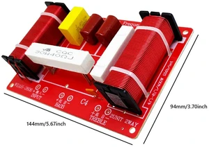 400W Audio Speaker Crossover Module Treble Bass 2 Ways Speakers Filter Frequency Divider 3200Hz for Stage Speaker Upgrade 400W Audio Speaker Crossover Module Treble Bass 2 Ways Speakers Filter Frequency Divider 3200Hz for Stage Speaker Upgrade