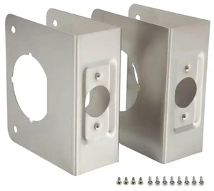 Lock And Door Reinforcement Plate For Doors 1-3/4-Inch Thickness By 2-3/8-Inch Backset 2-1/8-Inch Bore Repair Reinforce Lock And Door Reinforcement Plate For Doors 1-3/4-Inch Thickness By 2-3/8-Inch Backset 2-1/8-Inch Bore Repair Reinforce