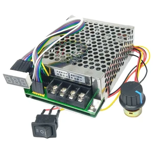 PWM DC Motor Speed Controller Input MAX 60A Adjustable Drive Module DC 10 -55V with Adjustable Potentiometer DC Brush Motor Tool PWM DC Motor Speed Controller Input MAX 60A Adjustable Drive Module DC 10 -55V with Adjustable Potentiometer DC Brush Motor Tool