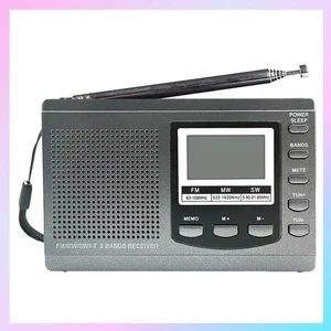 Outdoor Emergency FM Radio Receiver Stereo With Digital Alarm Clock MW/SW Radio Gray Outdoor Emergency FM Radio Receiver Stereo With Digital Alarm Clock MW/SW Radio Gray