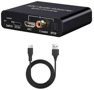 192Khz ARC Audio Extractor DAC Digital Toanalog Audio Converter ARC Tooptical/SPDIF Coaxial Stereo L/R 3.5Mm 192Khz ARC Audio Extractor DAC Digital Toanalog Audio Converter ARC Tooptical/SPDIF Coaxial Stereo L/R 3.5Mm