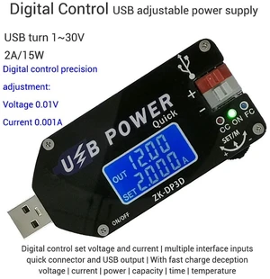 CNC USB TYEPE-C DC DC Converter CC CV 1-30V 2A 15W Power Module Adjustable Regulated power supply QC2.0 3.0 AFC For CNC USB TYEPE-C DC DC Converter CC CV 1-30V 2A 15W Power Module Adjustable Regulated power supply QC2.0 3.0 AFC For