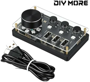DC 5V Diymore Hub Dm-H1 Hub Docking Station 3 Programmable Keys WS2812B RGB LED Lights Custom Keyboard Desktop Controller Type C DC 5V Diymore Hub Dm-H1 Hub Docking Station 3 Programmable Keys WS2812B RGB LED Lights Custom Keyboard Desktop Controller Type C