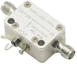 10M-10Ghz Bias Tee RF DC Block SMA RF isolator coaxial biaser for HAM Radio Broadband Amplifier SDR Receiver GPS BiasTee 10M-10Ghz Bias Tee RF DC Block SMA RF isolator coaxial biaser for HAM Radio Broadband Amplifier SDR Receiver GPS BiasTee
