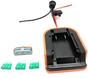 Power Wheel Adapter for DIY Remote-controlled Toy Cars with Fuse and 14 AWG Wire for Black&Decker 20V Lithium Batteries Power Wheel Adapter for DIY Remote-controlled Toy Cars with Fuse and 14 AWG Wire for Black&Decker 20V Lithium Batteries