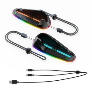 Smooth Mouse with RGB Lights Controller Mouse Hand Grips Game Controller Charging Dock for for Joy-Con 2 Smooth Mouse with RGB Lights Controller Mouse Hand Grips Game Controller Charging Dock for for Joy-Con 2