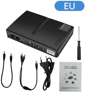 EU Plug 1018L DC UPS Backup 5V 9V 12V 2A 15V 24V Output Uninterruptible Power Supply 85265V UPS Without EU Plug 1018L DC UPS Backup 5V 9V 12V 2A 15V 24V Output Uninterruptible Power Supply 85265V UPS Without