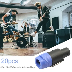 20 Pcs Audio Cable Adapter Connectors 4 Pole Audio Speaker Plug Twist Lock NL4FC for Amplifier 20 Pcs Audio Cable Adapter Connectors 4 Pole Audio Speaker Plug Twist Lock NL4FC for Amplifier