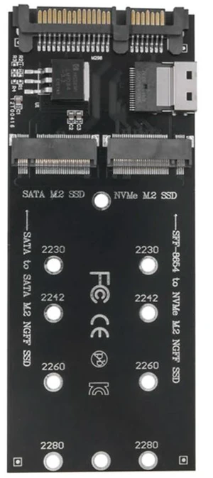 M.2 To SATA Adapter SFF-8654 To M2 NVME SSD Converter 22Pin SATA To M2 Expansion Card Suitable for PC Desktop Mainboard M.2 To SATA Adapter SFF-8654 To M2 NVME SSD Converter 22Pin SATA To M2 Expansion Card Suitable for PC Desktop Mainboard