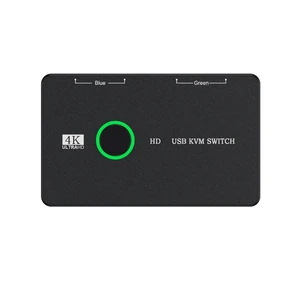 HD KVM Devices Keyboard Mouse Printer KVM Hub Adapter Plug and Play USB Switcher Splitter Display Equipment for 2 PC Sharing HD KVM Devices Keyboard Mouse Printer KVM Hub Adapter Plug and Play USB Switcher Splitter Display Equipment for 2 PC Sharing