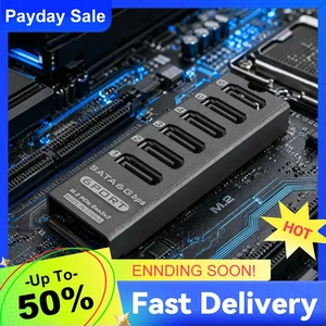 PCIe 3.0 to SATA 6Gbps 6-Port NAS Expansion Card ASM1166 HDD SSD Controller PM Support Aluminum Alloy Adapter PCIe 3.0 to SATA 6Gbps 6-Port NAS Expansion Card ASM1166 HDD SSD Controller PM Support Aluminum Alloy Adapter