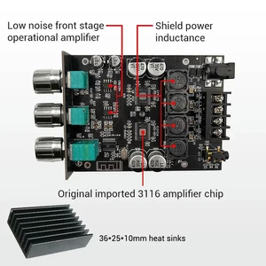 ZK-1002T Bluetooth-Compatible Amplifier HIFI 2.0 Channel 100Wx2 Audio Module Kit Adjustment Subwoofer Amplifier Board Channel ZK-1002T Bluetooth-Compatible Amplifier HIFI 2.0 Channel 100Wx2 Audio Module Kit Adjustment Subwoofer Amplifier Board Channel
