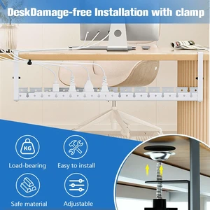 Expandable Under Desk Cable Management Tray Heavy Duty Under Desk Cable Shelf Cable Tray Basket for Power Strip Adapter Expandable Under Desk Cable Management Tray Heavy Duty Under Desk Cable Shelf Cable Tray Basket for Power Strip Adapter